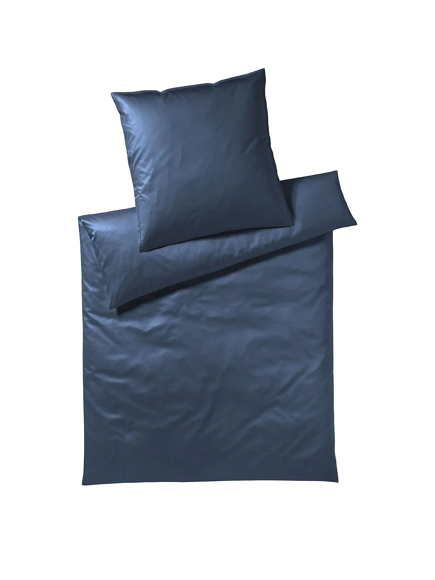 COVERED | Perkal Bettwäsche Solid 70x90cm / 140x200cm | dunkelblau